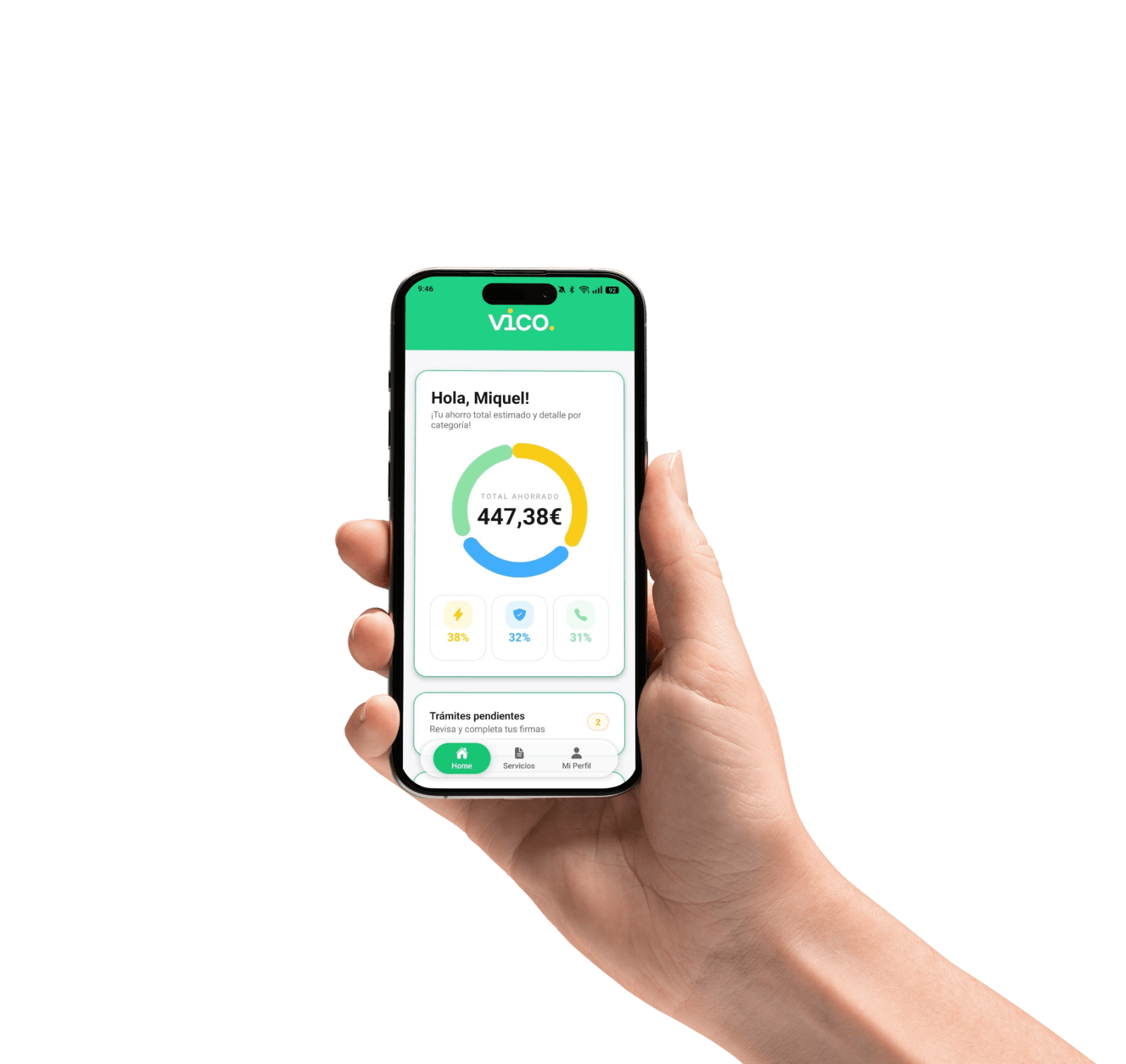 App VICO en móvil